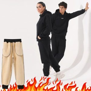 Uniseks fleece gevoerde trainingsbroek | SNUGJOGGERS
