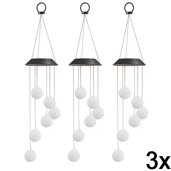 3x Hangende Solar LED Tuinlamp | AURAWIND