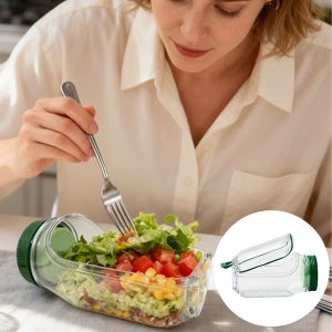Gelaagde lekvrije saladecontainer | SALATINKA