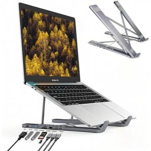 Laptophouder op ooghoogte - 8 poorten | LAPDOCKX