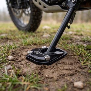 Parkeringsplade til motorcyklens støtteben | BIKEPAD